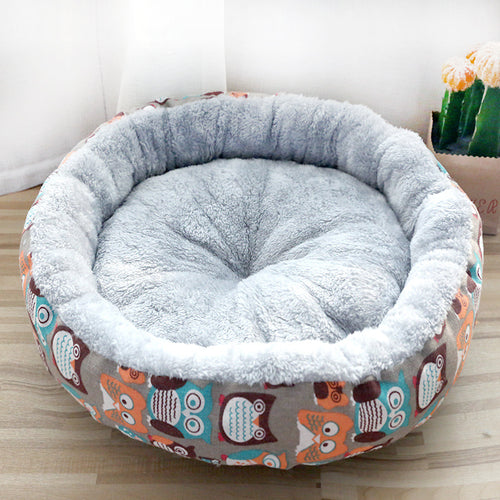 Cozy Round Cotton Pet Bed – Ultra Soft Cushion for Dogs & Cats