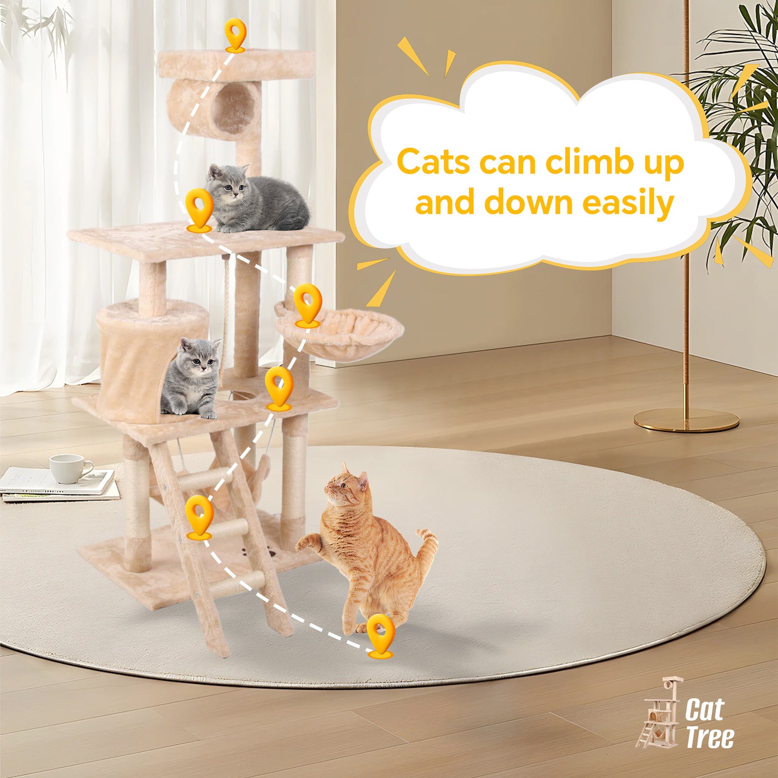 Ultimate Cat Climbing Frame Tower – Multi-Level Adventure & Cozy Perch
